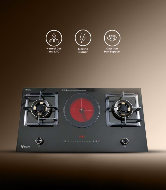 XGT-3-G+E (Built In Glass Hob)