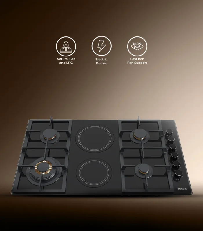 XGT-6-G+E (Built In Glass Hob)