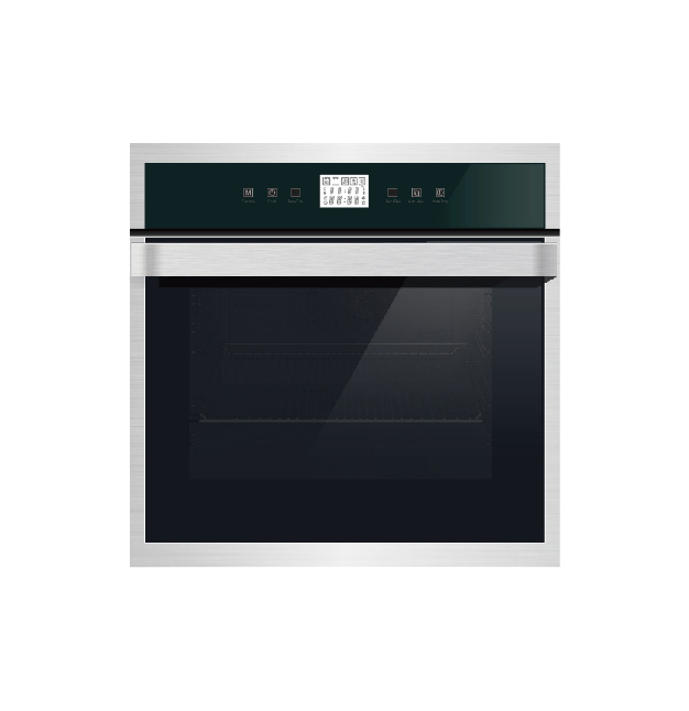 XRB-70-BS 70-liter built-in electric oven with touch control, 14 functions, rotisserie, and 3-layer tempered glass door panel.