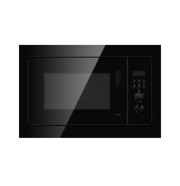 XEM-25-N-B 25L Built-in Microwave Oven with Black Glass Frame