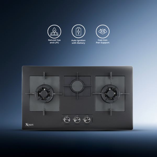 XGT-3-818-MB (Built In Glass Hob)