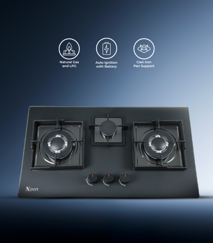 XGT-3-812-N (Built In Glass Hob)